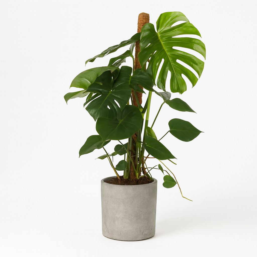 Monstera Deliciosa - 105cm in einem modernen Studio mit modernem Topf