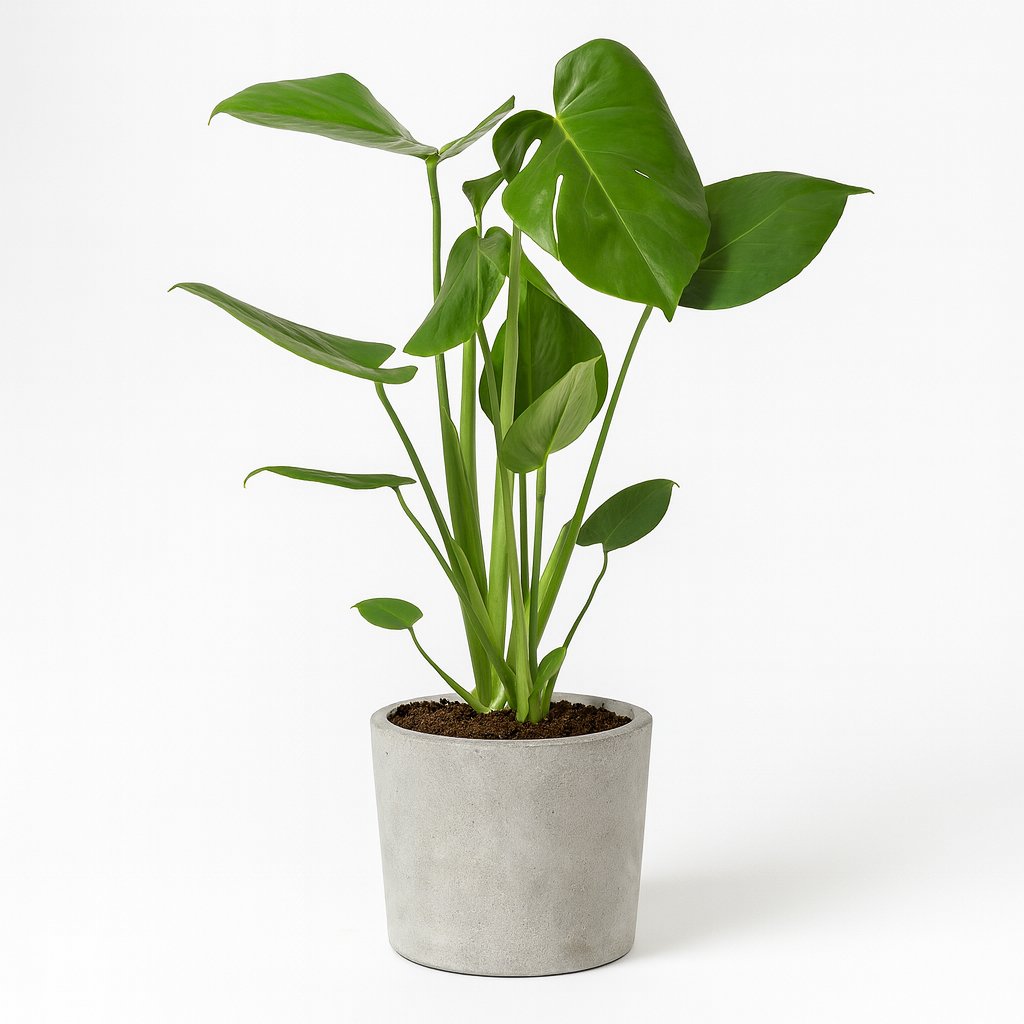 Monstera Deliciosa - 55cm in einem modernen Studio mit modernem Topf