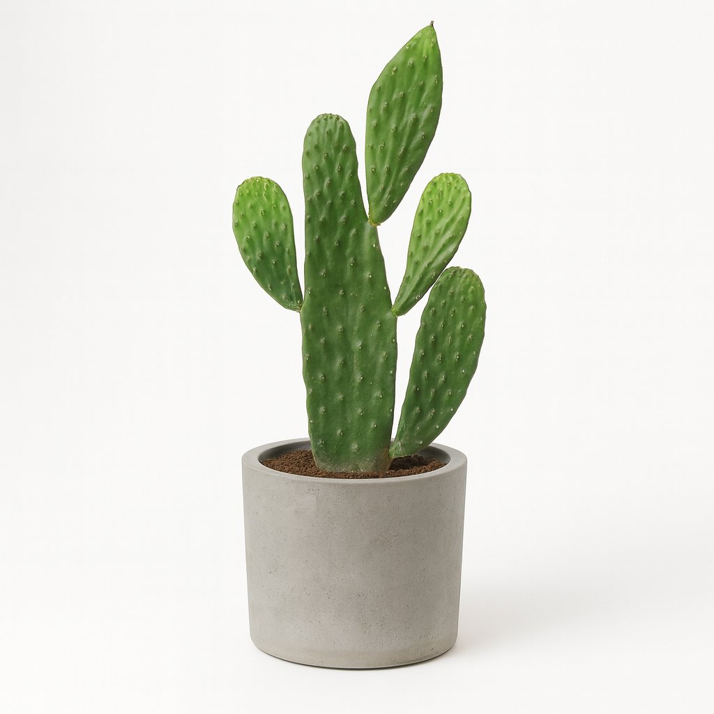 Opuntia Rubescens Consolea - 35cm in einem modernen Studio mit modernem Topf