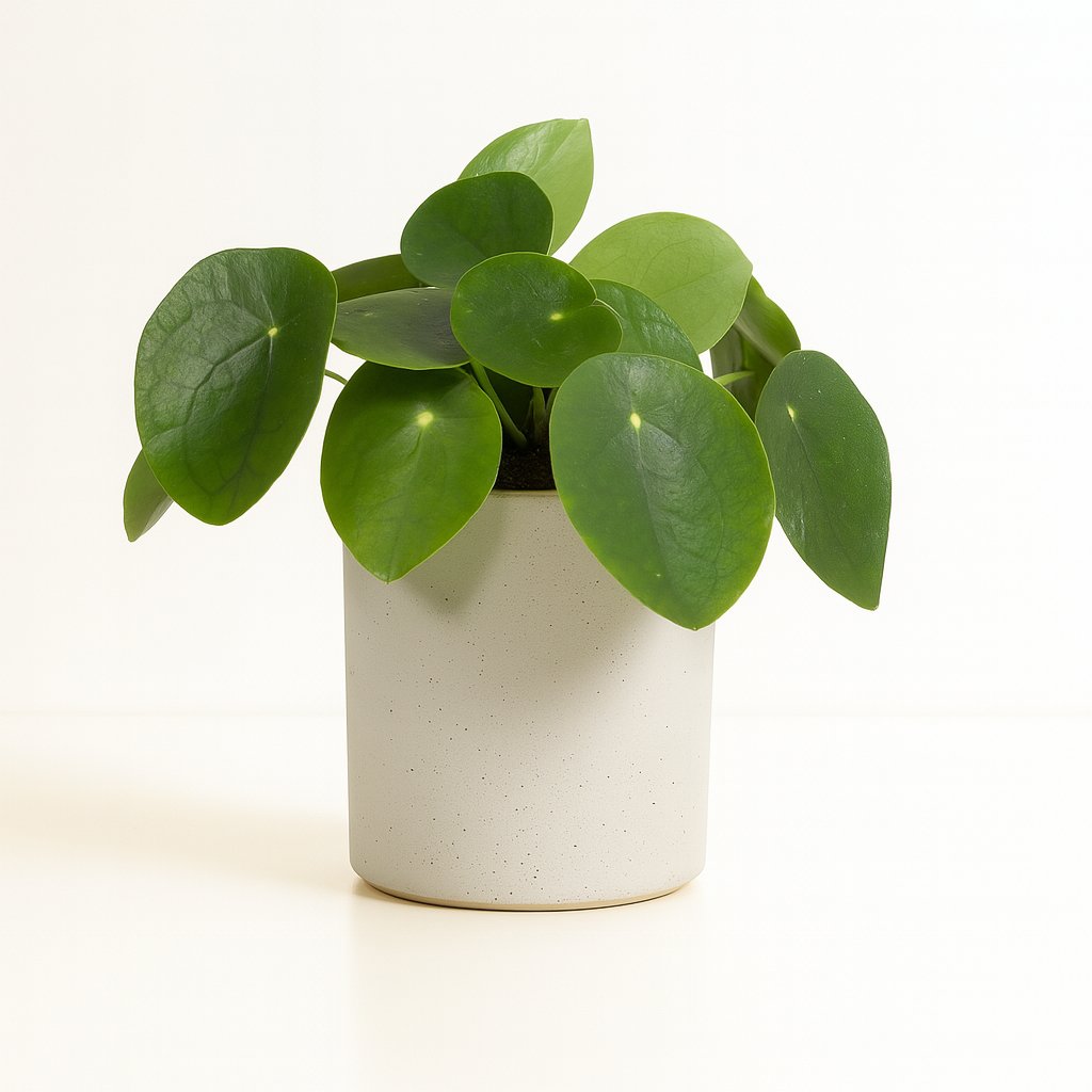 Pilea Peperomiodes - 20cm in einem modernen Studio mit modernem Topf