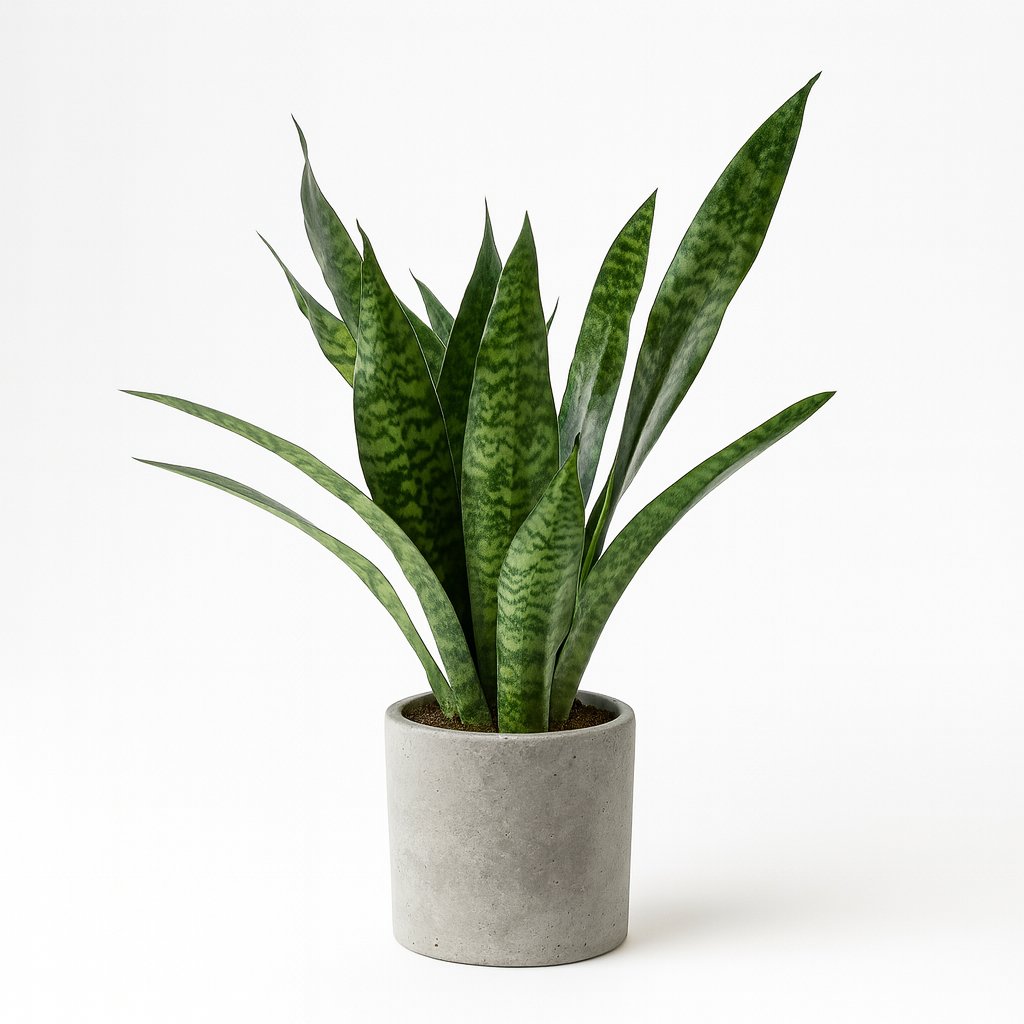Sansevieria Aubrytniana Dragon - 55cm in einem Betontopf
